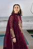 Azure Luxury Embroidered Chiffon 3-Piece Suit | Maroon Adda Work Collection
