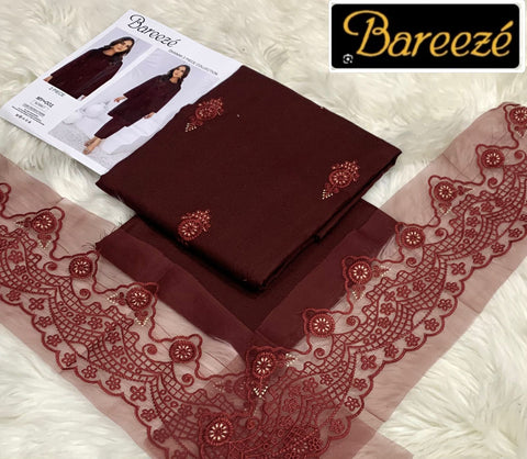 Bareeze Vol Original Base 2pc | Premium Dhanak Embroidered Winter Suit