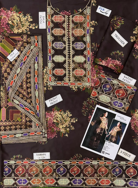 Kareena Kapoor Edition | Luxury Silk 3pc Embroidered Suit 2025
