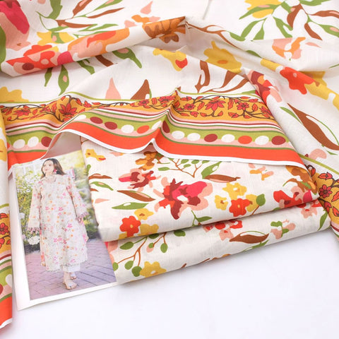 Crimson Digital Khaddar 3-Piece Unstitched Suit | Floral Printed Winter Collection