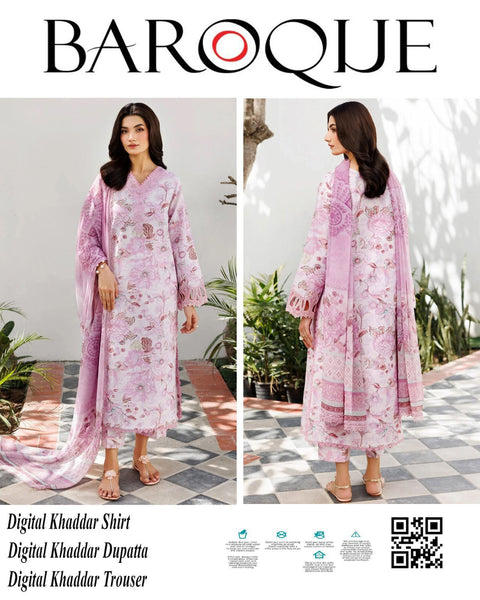 Baroque Winter Essentials | Premium Khaddar 3pc Digital Printed Suits